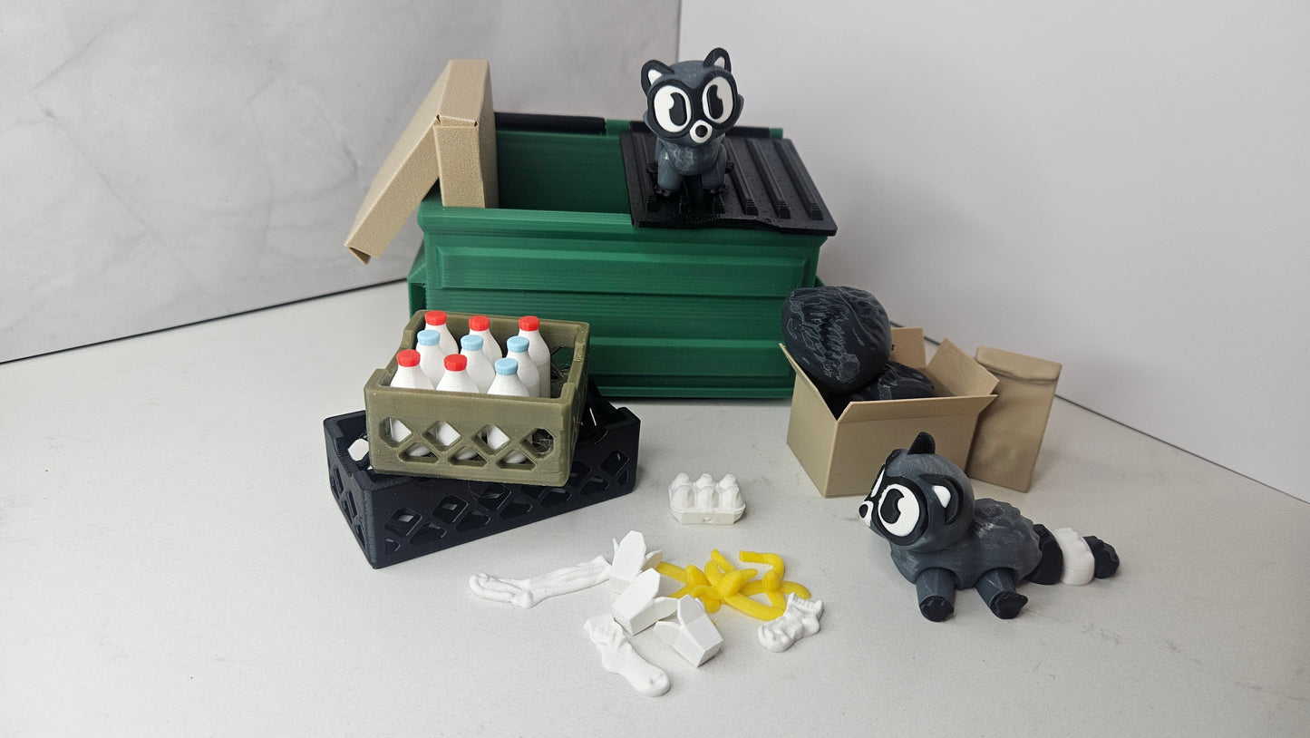Trash Racoon - Articulated Flexi Animal Playset