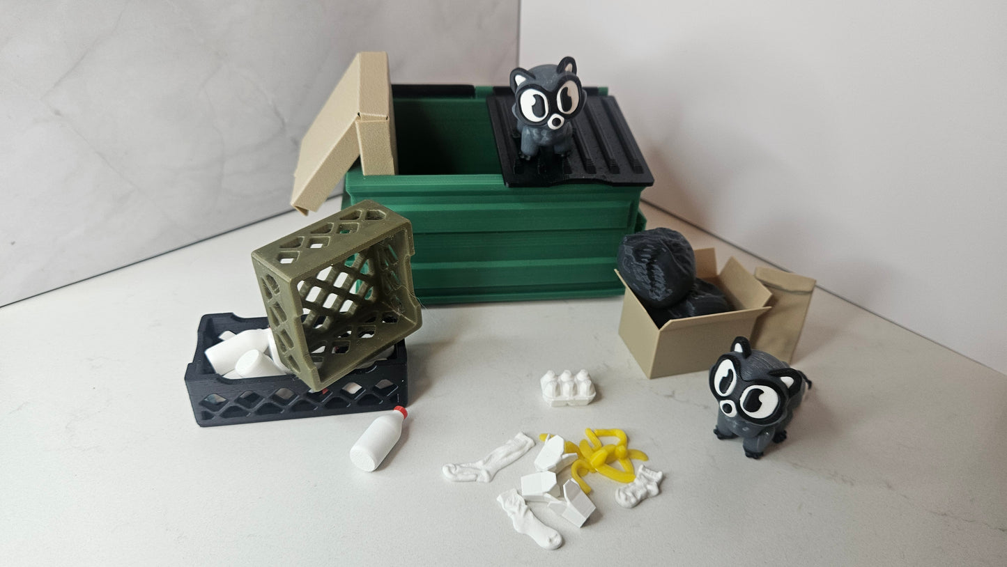 Trash Racoon - Articulated Flexi Animal Playset