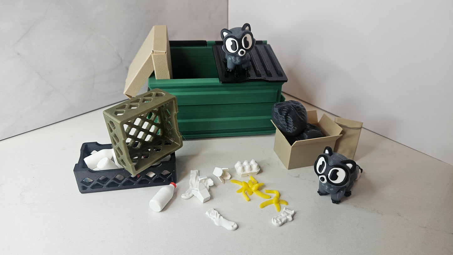 Trash Racoon - Articulated Flexi Animal Playset
