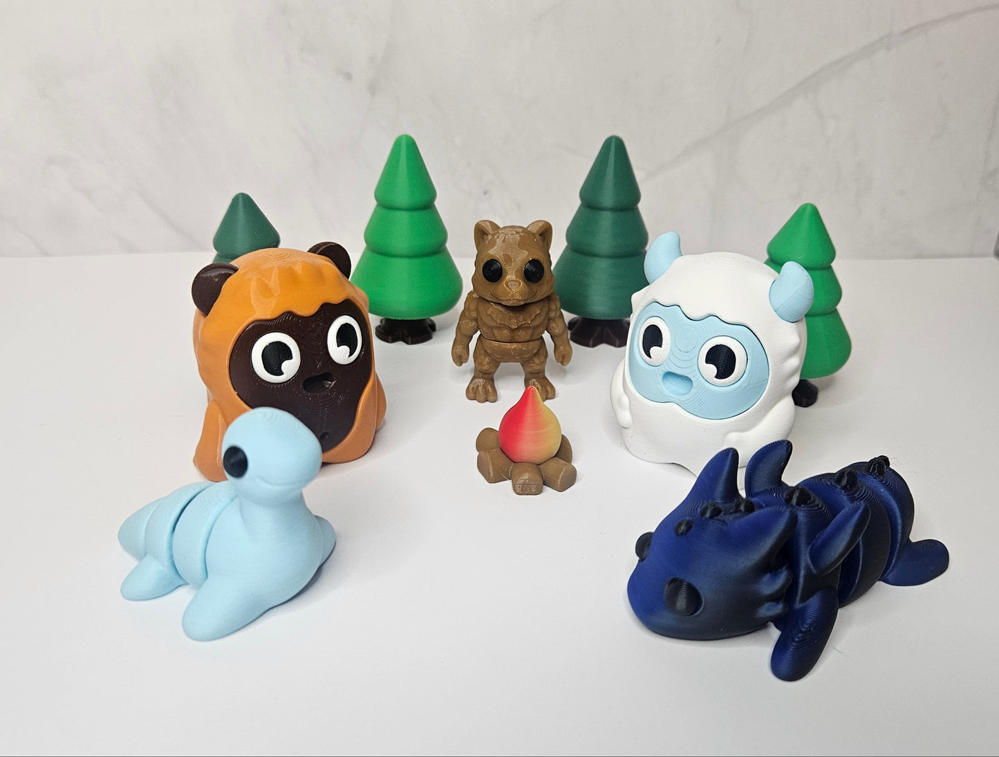 Fantasy Yeti & Sasquatch - Articulated Flexi Animal Playset