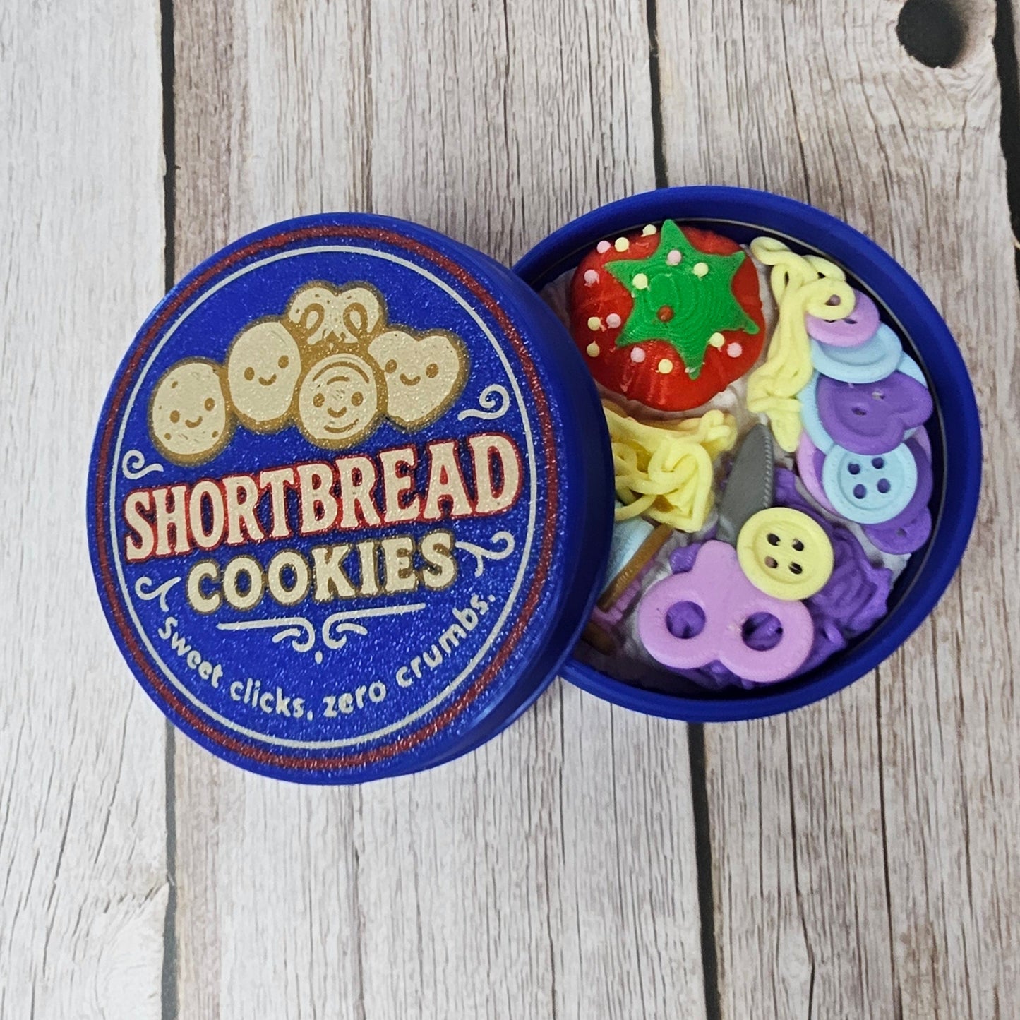 Grandmas Cookie Tin Fidget Clicker