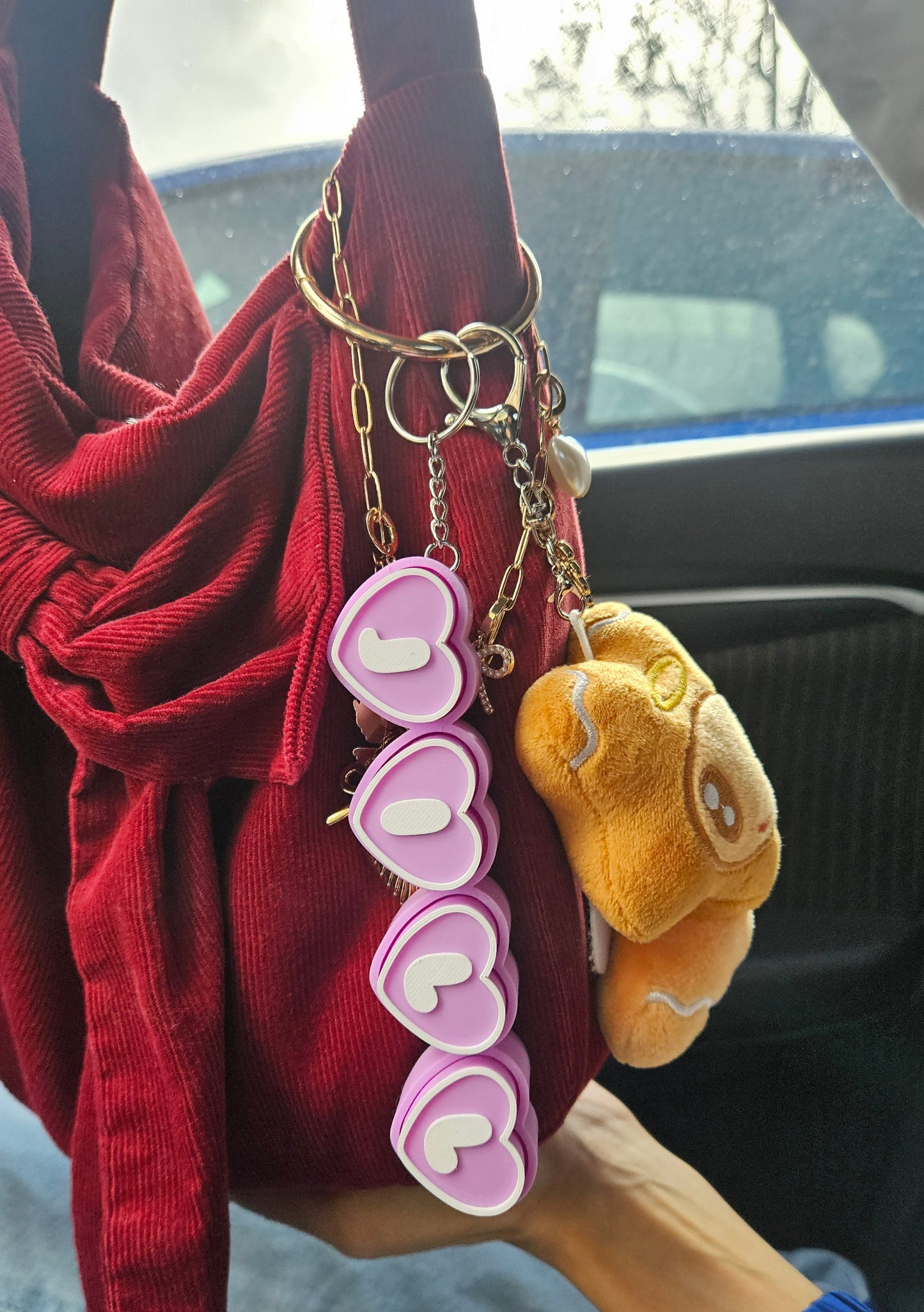 Custom Name Heart Clicker Keychain